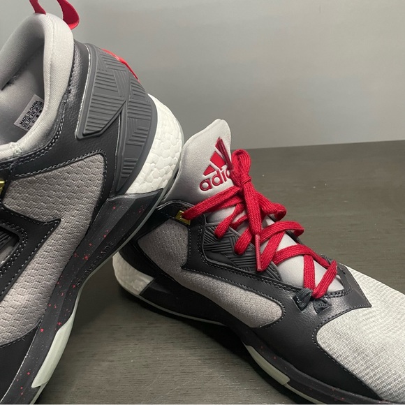 Adidas D Lillard 2's Boost Heathered Gray Men's Basketball Shoe Size 11.5 - Picture 9 of 16